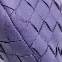 Pre Owned Bottega Veneta Purple Mini Nappa Intrecciato Jodie