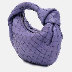 Pre Owned Bottega Veneta Purple Mini Nappa Intrecciato Jodie