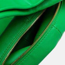Pre Owned Bottega Veneta Green Mini Nappa Double Knot Bag