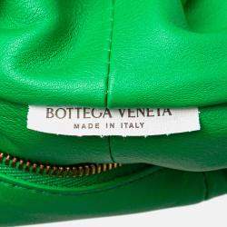 Pre Owned Bottega Veneta Green Mini Nappa Double Knot Bag