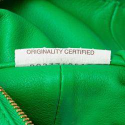 Pre Owned Bottega Veneta Green Mini Nappa Double Knot Bag