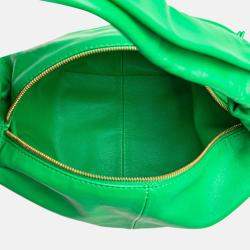 Pre Owned Bottega Veneta Green Mini Nappa Double Knot Bag
