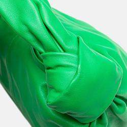 Pre Owned Bottega Veneta Green Mini Nappa Double Knot Bag