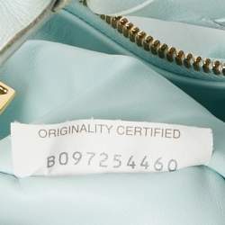 Pre Owned Bottega Veneta Light Blue Intrecciato Leather Mini Jodie Hobo