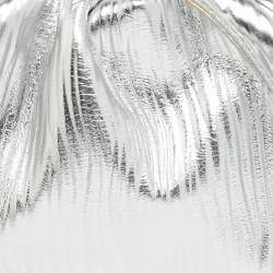 Pre Owned حقيبة بوتيغا فينيتا ذابوش جلد فضي صغير