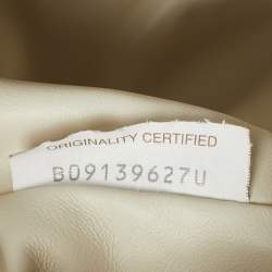 Pre Owned Bottega Veneta Off White Leather The Chain Pouch Bag