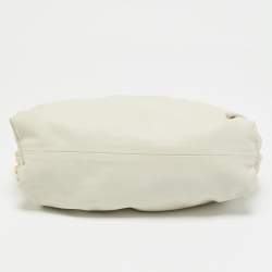 Pre Owned Bottega Veneta Off White Leather The Chain Pouch Bag