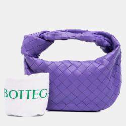 Pre Owned Bottega Veneta Purple Mini Nappa Intrecciato Jodie