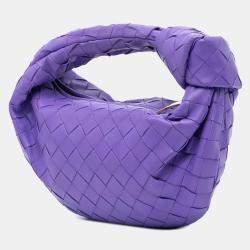Pre Owned Bottega Veneta Purple Mini Nappa Intrecciato Jodie