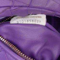 Pre Owned Bottega Veneta Purple Mini Nappa Intrecciato Jodie
