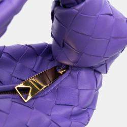 Pre Owned Bottega Veneta Purple Mini Nappa Intrecciato Jodie