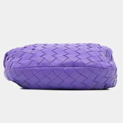 Pre Owned Bottega Veneta Purple Mini Nappa Intrecciato Jodie