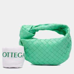 Pre Owned Bottega Veneta Green Mini Nappa Intrecciato Jodie