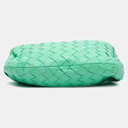 Pre Owned Bottega Veneta Green Mini Nappa Intrecciato Jodie
