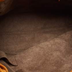 Pre Owned Bottega Veneta Orange Intrecciato Leather Bella Tote