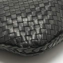 Pre Owned Bottega Veneta Black Intrecciato Leather Medium Veneta Hobo