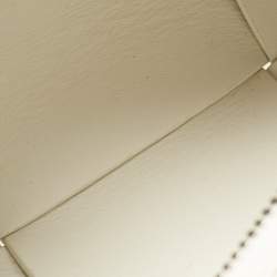 Pre Owned Bottega Veneta White Maxi Intreccio Leather Small Canette Crossbody Bag