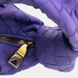 Pre Owned Bottega Veneta Purple Mini Nappa Intrecciato Jodie