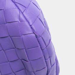 Pre Owned Bottega Veneta Purple Mini Nappa Intrecciato Jodie