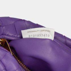 Pre Owned Bottega Veneta Purple Mini Nappa Intrecciato Jodie