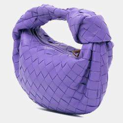 Pre Owned Bottega Veneta Purple Mini Nappa Intrecciato Jodie
