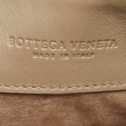 Pre Owned Bottega Veneta Grey Intrecciato Leather Baby Olimpia Shoulder Bag