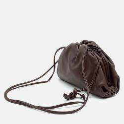 Pre Owned Bottega Veneta Brown Leather Butter Calf Crossbody Bag