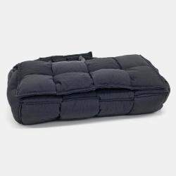 Pre Owned Bottega Veneta Black Fabric Padded Tech Cassette Mini Bag 