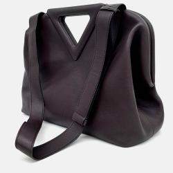 Pre Owned Bottega Veneta Brown Leather Point Bag