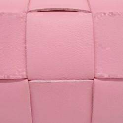 Pre Owned Bottega Veneta Pink Leather Brick Cassette Bag