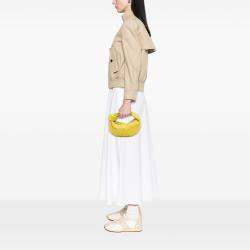Pre Owned Bottega Veneta Yellow Mini Nappa Intrecciato Jodie