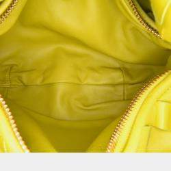 Pre Owned Bottega Veneta Yellow Mini Nappa Intrecciato Jodie