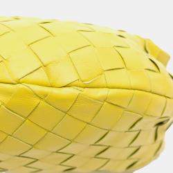 Pre Owned Bottega Veneta Yellow Mini Nappa Intrecciato Jodie