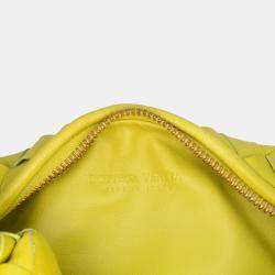 Pre Owned Bottega Veneta Yellow Mini Nappa Intrecciato Jodie