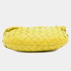 Pre Owned Bottega Veneta Yellow Mini Nappa Intrecciato Jodie