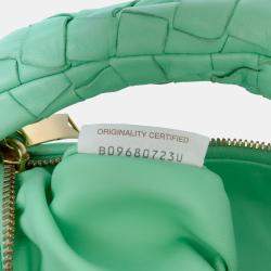 Pre Owned Bottega Veneta Green Mini Nappa Intrecciato Jodie