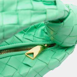 Pre Owned Bottega Veneta Green Mini Nappa Intrecciato Jodie