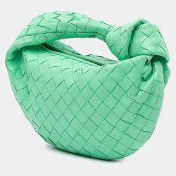 Pre Owned Bottega Veneta Green Mini Nappa Intrecciato Jodie