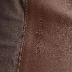 Pre Owned Bottega Veneta Brown Intrecciato Crossbody Shoulder Bag