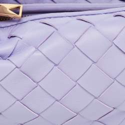 Pre Owned Bottega Veneta Lilac Intrecciato Leather Micro Candy Jodie Bag