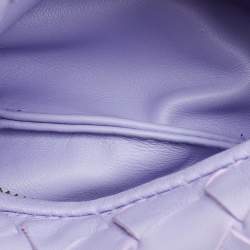Pre Owned Bottega Veneta Lilac Intrecciato Leather Micro Candy Jodie Bag