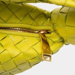 Pre Owned Bottega Veneta Yellow Mini Nappa Intrecciato Jodie