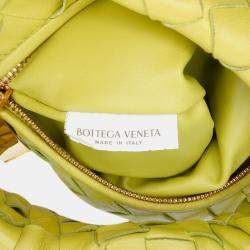 Pre Owned Bottega Veneta Yellow Mini Nappa Intrecciato Jodie