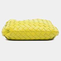 Pre Owned Bottega Veneta Yellow Mini Nappa Intrecciato Jodie