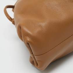 Pre Owned Bottega Veneta Brown Leather The Mini Pouch Bag