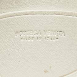 Pre Owned Bottega Veneta White Intrecciato Leather Mini Cassette Crossbody Bag