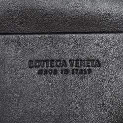 Pre Owned Bottega Veneta Dark Brown Intrecciato Leather Bang Bang Vanity Bag
