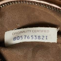 Pre Owned Bottega Veneta Rose Gold Intrecciato Leather Nodini Crossbody Bag