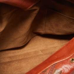 مملوكة مسبقًا Bottega Veneta Brown Leather Grommet Frame Boston Bag