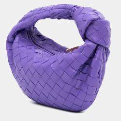 Pre Owned Bottega Veneta Purple Mini Nappa Intrecciato Jodie